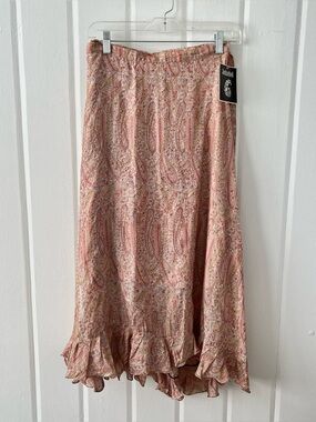 Jezebel Silk Paisley Midi Wrap Skirt